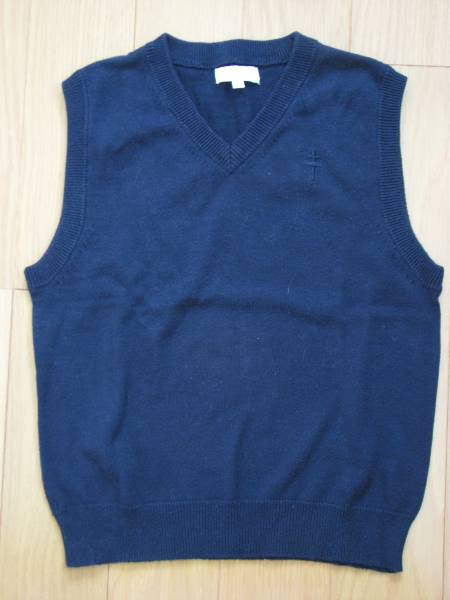 【送料無料】pico prima★スクールベスト(紺)★140cm フォーマルにも!拍卖