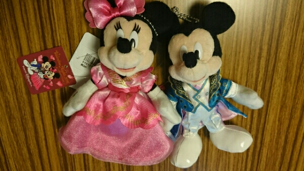 a バレンタインナイト ミッキー ミニー ぬいぐるみバッジ ぬいば r拍卖