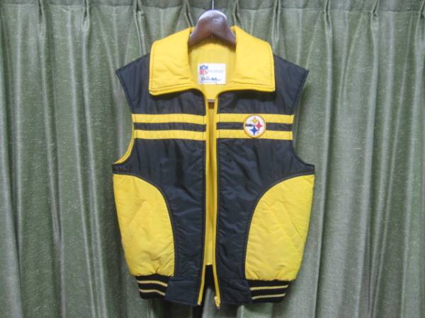ピッツバーグスティーラーズ カナダ製 ナイロンベスト Mサイズ?ニューエラ スターター チョークライン リーボック 拍卖