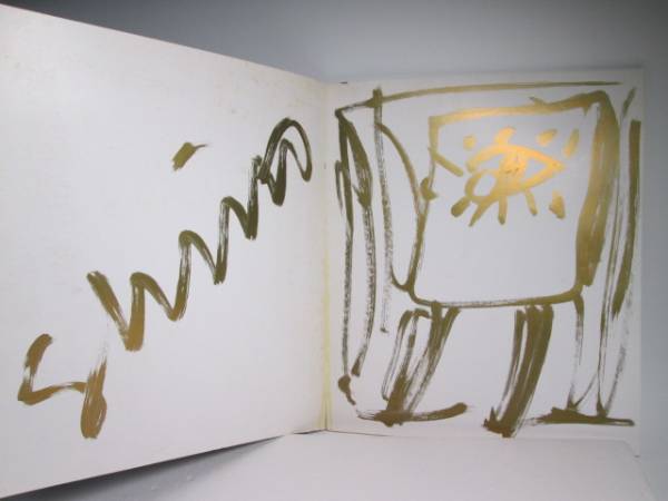 ☆大竹伸朗 SHINRO OOTAKE 真作 金彩抽象画とサイン入り展覧会画集拍卖