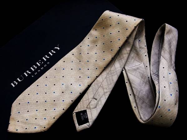・ω・ ■SALE/4057■【バーバリー】水玉ネクタイ拍卖