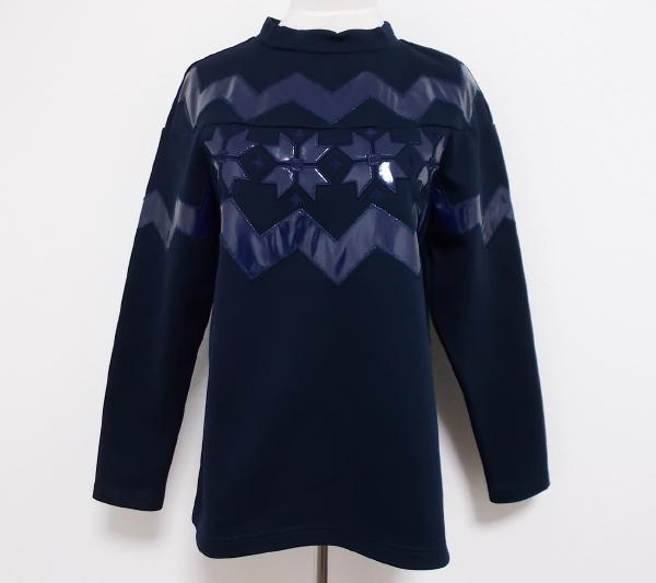 MUVEIL★ミュベール★ノルディック刺繍ダンボールニットトップス★¥37800★ネイビー★SAMPLE拍卖