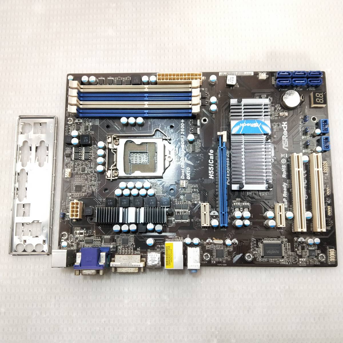 【中古パーツ】BIOS確認のみ、ASROCK H55iCafe マザーボード LGA1156 ■MB935拍卖