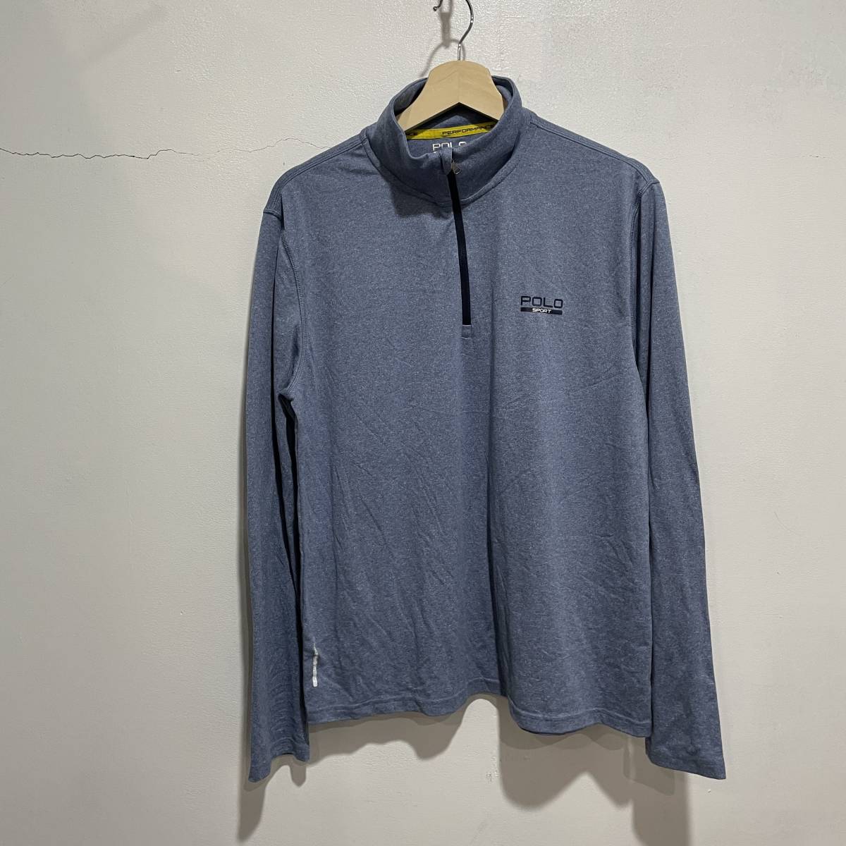 送料無料☆RALPH LAUREN ☆ラルフローレン☆POLO SPORT☆ポロスポーツ☆ハーフジップカットソー☆M☆メンズ☆ブルー系☆G8c拍卖