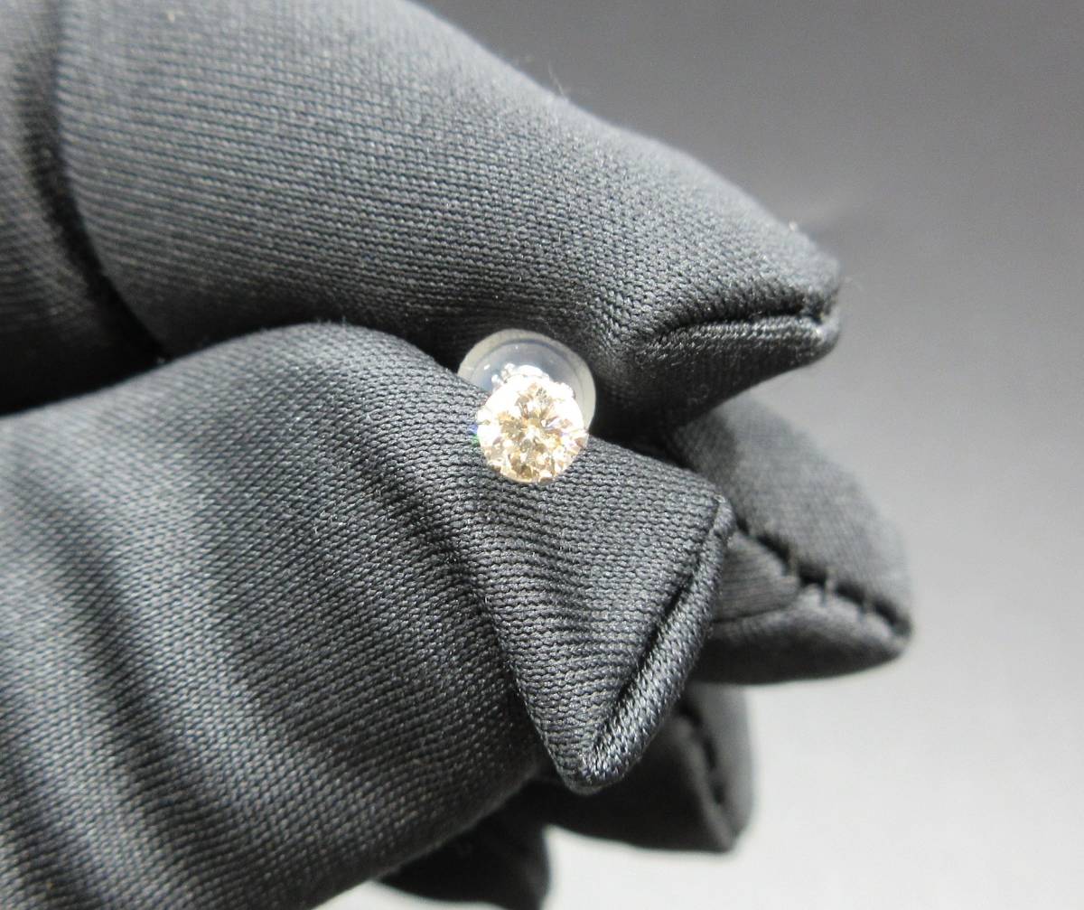 2 新品 PT 天然ダイヤモンド 0.15CT ピアス 片耳から セット割引きあり ノンブル タリスマン アイファニー イニシャル WG YG ティファニー拍卖