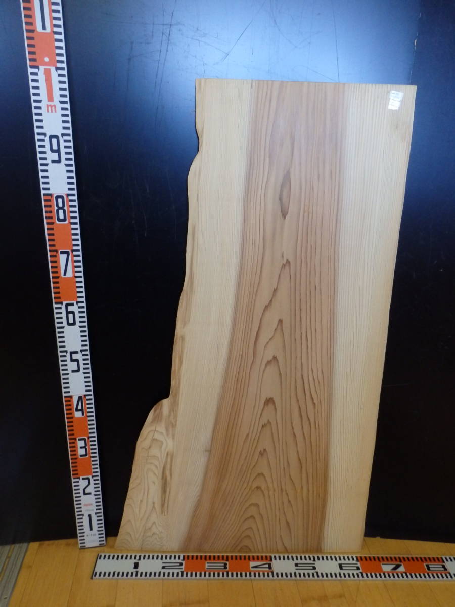 e1120141 新潟地杉●約1m×39.5cm~58cm×1.2cm☆無垢板1枚板 木材 板 DIY 板材 天板 棚板 テーブル 看板 花台など種類豊富!拍卖