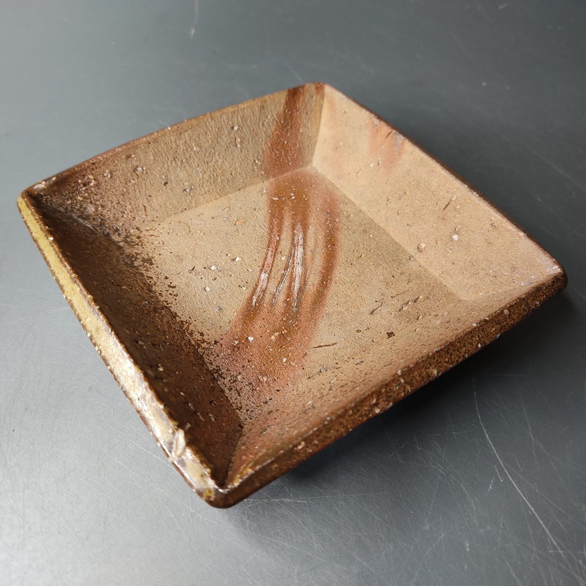 備前焼 近藤正彦 角小皿 お皿 未使用新品 /03A72拍卖