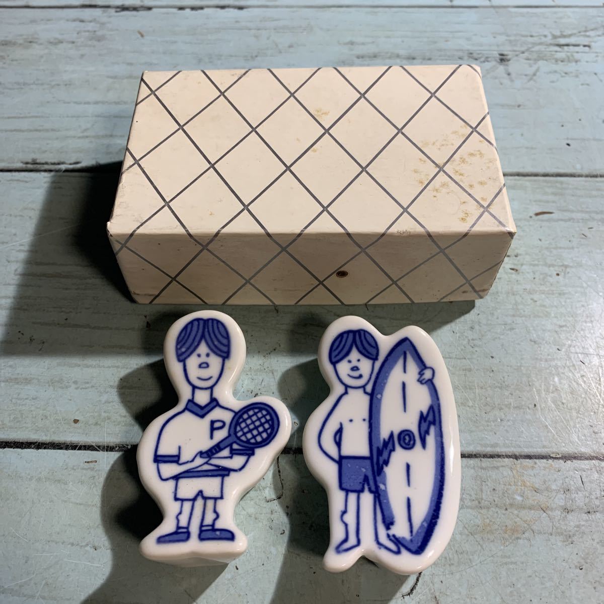 箸置 箸置き スポーツマン ハシ置き ハシ休め 2個セット テニス サーフィン (4141)拍卖