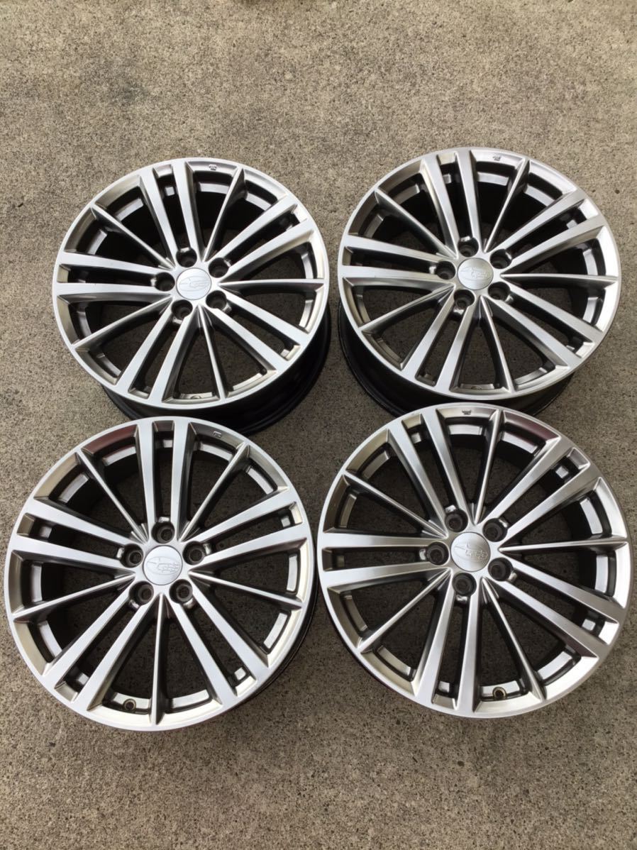 SUBARU インプレッサ純正アルミホイール 17×7J+48 100-5H 中古品4本拍卖