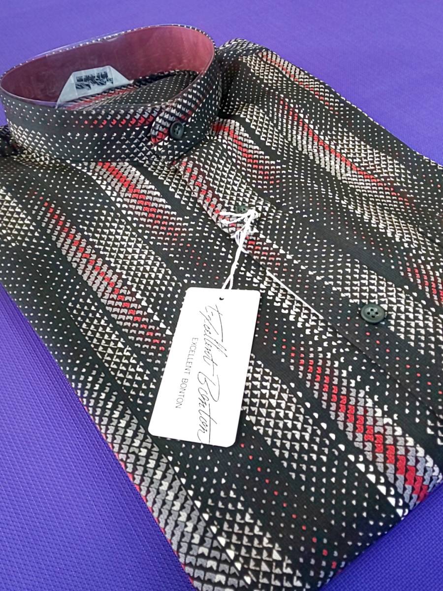 BONTON ボントン 新品 SALE!! 特別価格 送料無料 スタンドカラー シャツ LLサイズ ゆったり カジュアル コスチューム 日本製 07348拍卖