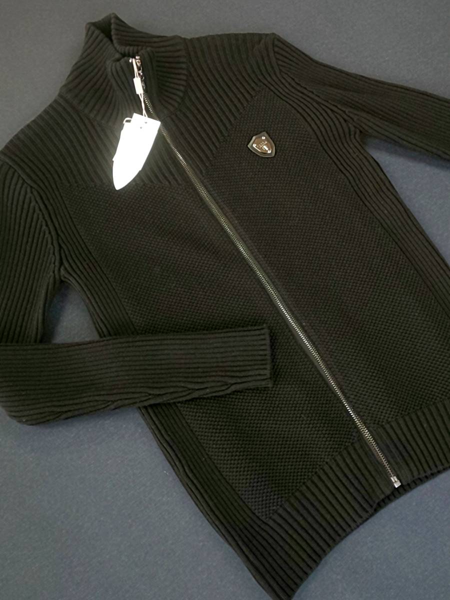 VIOLA RUMORE ヴィオラルモーレ 新品 SALE!! 特別価格 送料無料 ニットブルゾン XLサイズ 細身 ストレッチ イタリアンカジュアル PO1108-B拍卖