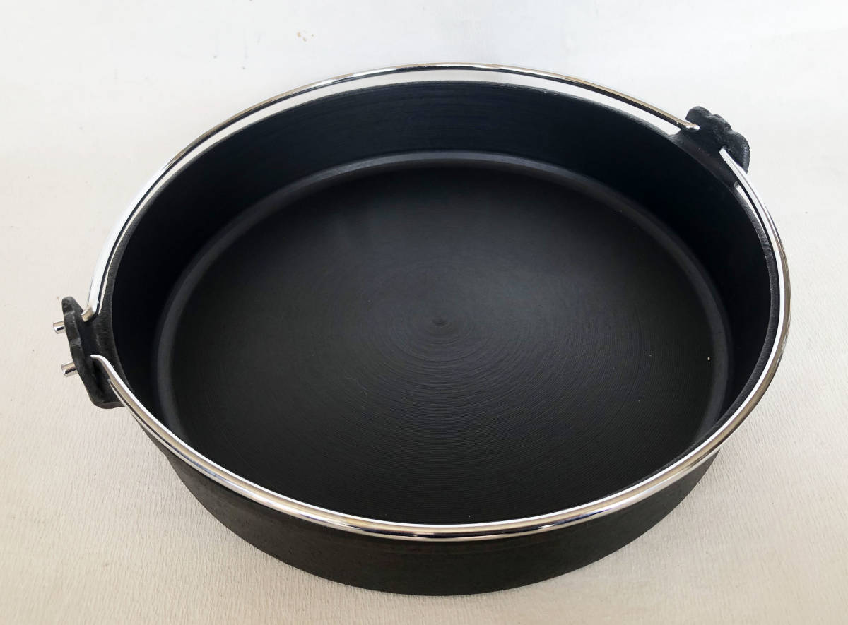 トキワ 鉄製すき焼き鍋 黒ツル付 28cm 中部コーポレーション 土鍋 鉄鍋拍卖