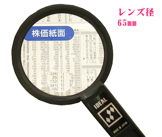 日本製 手持ち ハンド ルーペ 虫眼鏡 2倍小玉付き RP65 【01】拍卖