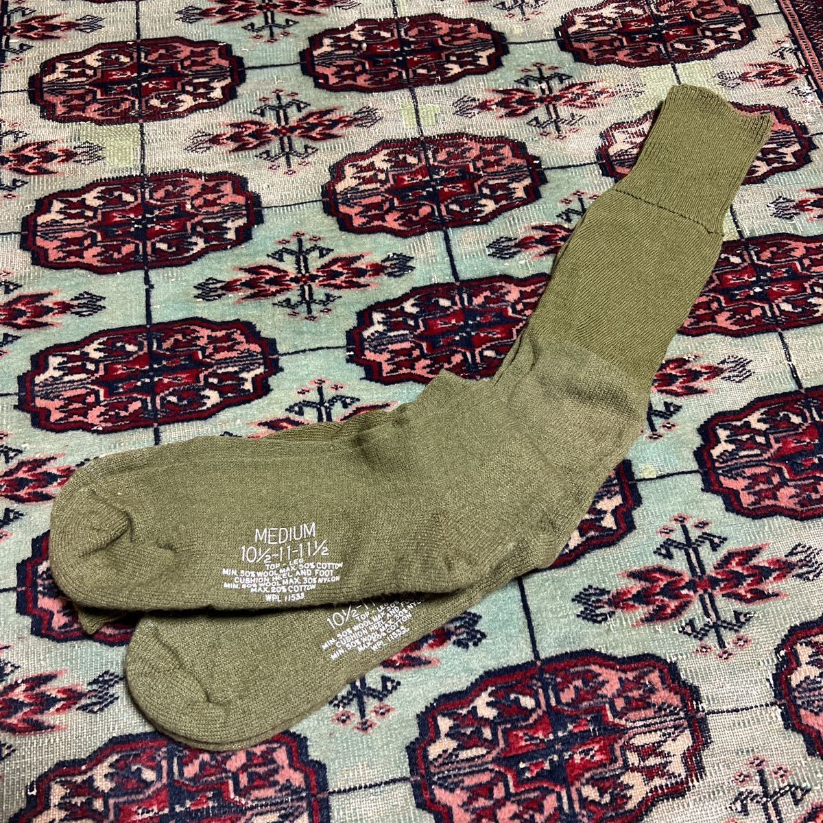米軍 実物 放出品【DEADSTOCK】70s ヴィンテージ ソックス サイズ M M65 M51 パンツ ジャンクファティーグ ミリタリー ブーツ拍卖