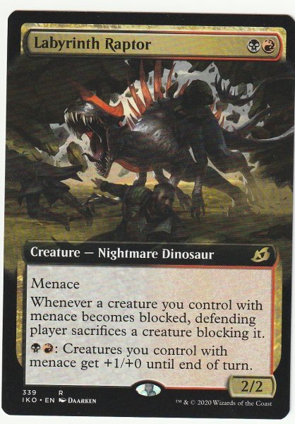 IKO 拡張アート 迷宮の猛竜/Labyrinth Raptor 英語1枚拍卖