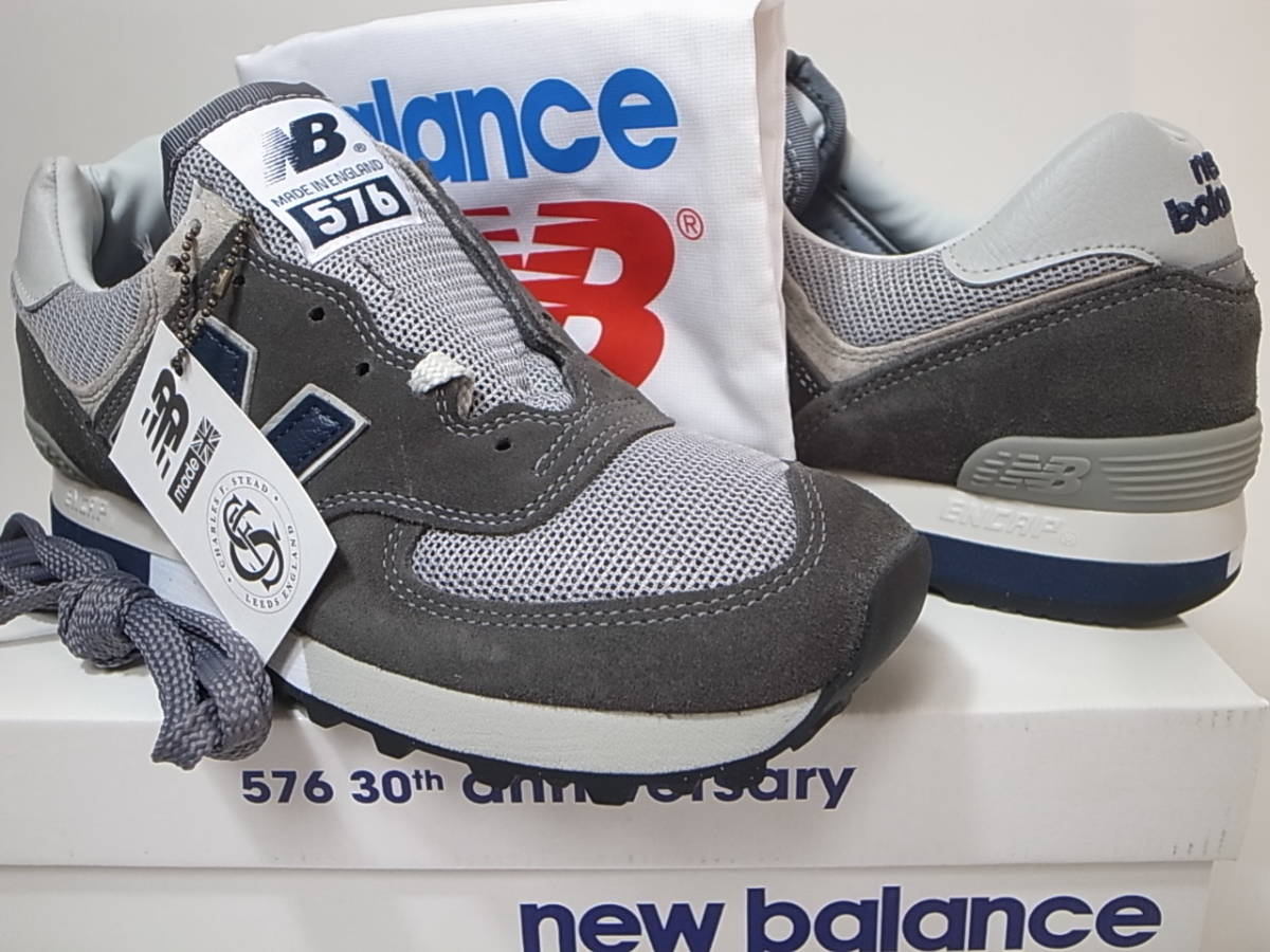 【送料無料 即決】NEW BALANCE UK製 OM576OGG 25.5cm US7.5新品M576 30周年記念30th Anniversaryオリジナル復刻OGグレーGRAY限定イギリス製拍卖