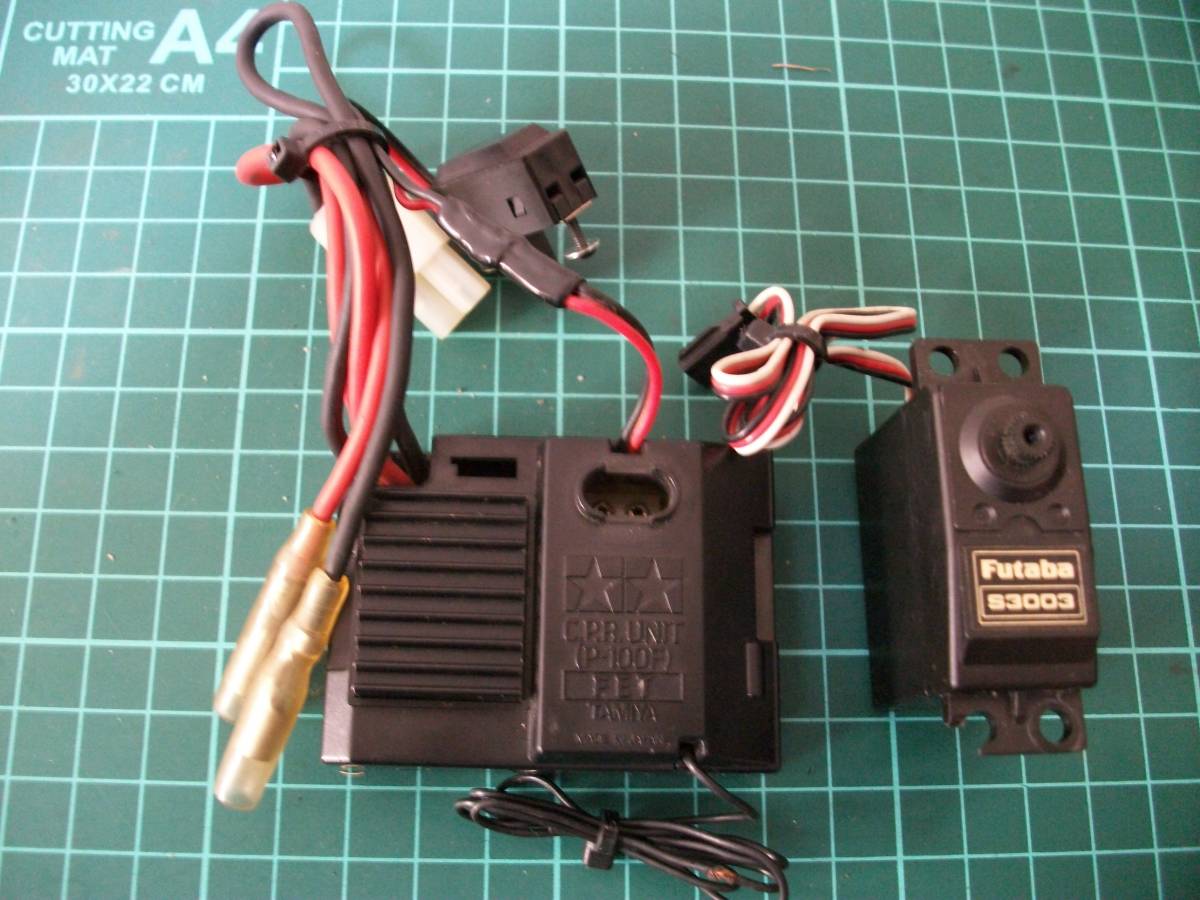 【激安目玉商品】田宮 アンプ/サーボセット(P100F)クリスタル無 簡易通電動作確認済 一応ジャンク扱 レターパック送料一律!!拍卖