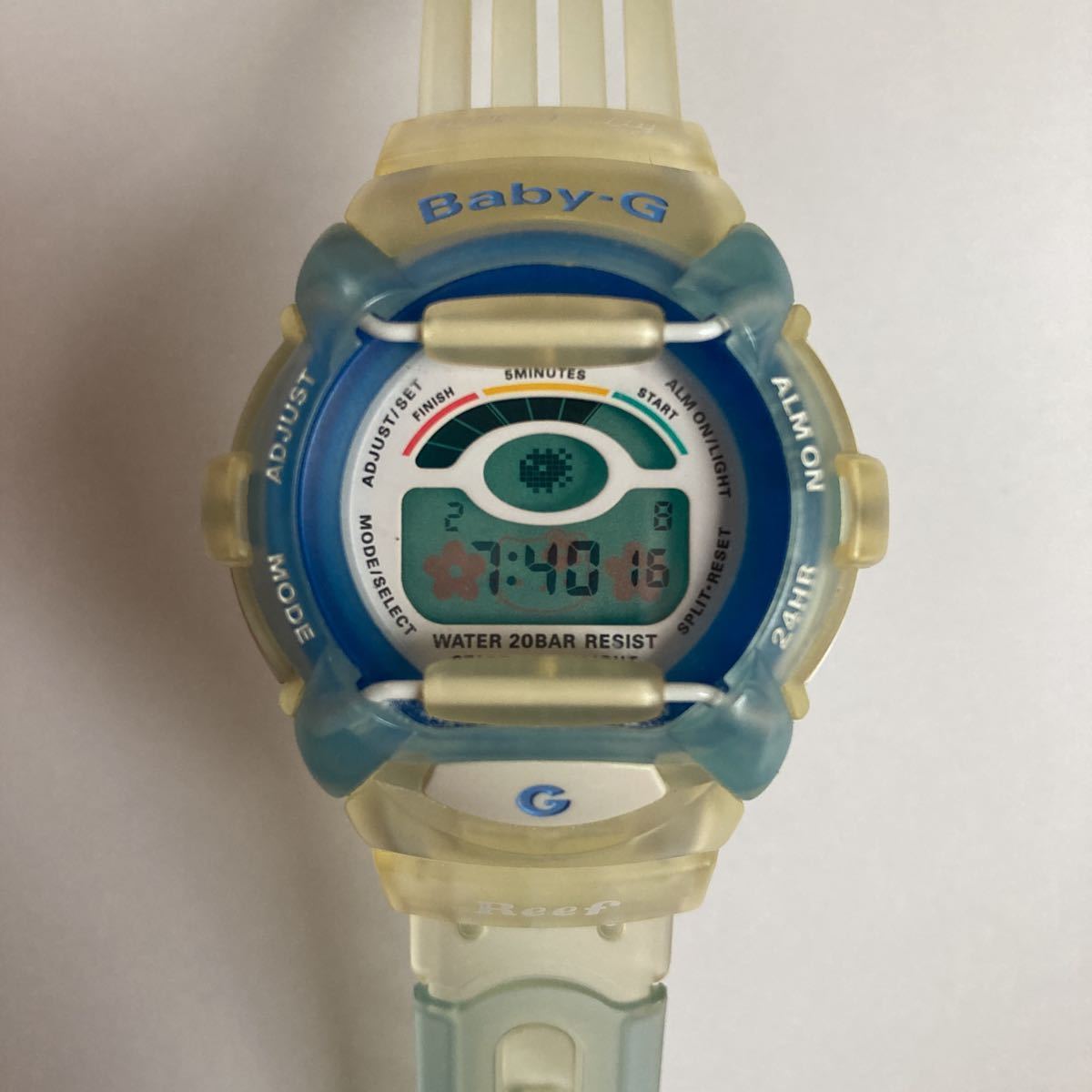 ☆★即決有★☆限定 ハローキティ別注 Baby-G BGR-201 SANRIO Hello Kittyハローキティモデル☆★美品★☆ELライト キティちゃん Baby-G 青拍卖