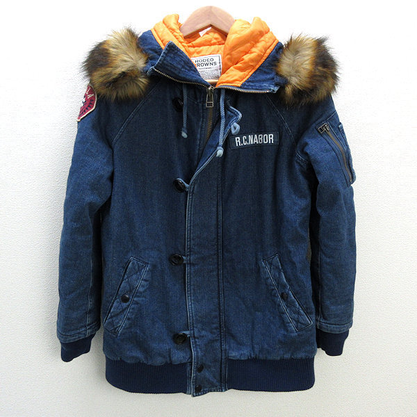 k■ロデオクラウンズ/RODEO CROWNS N-3B型 デニムジャケット/中綿【S】LADIES■97【中古】拍卖