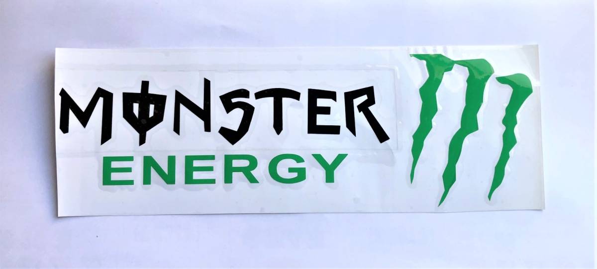 約300mm×約100mm MONSTEER energy /// 黒系 ステッカー拍卖