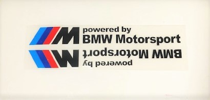 限定品 約196mm×約24mm 右左セット ///M powered by BMW Motorsport 黒系ステッカー拍卖