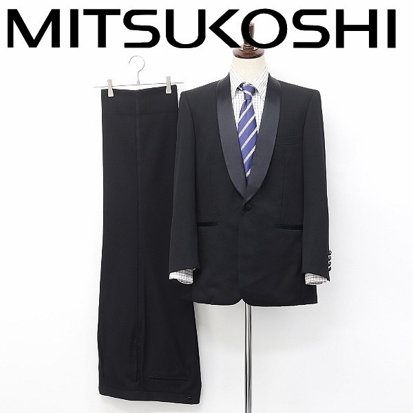 美品◆MITSUKOSHI/三越 ショールカラー タキシードカラー フォーマル スーツ ブラック拍卖