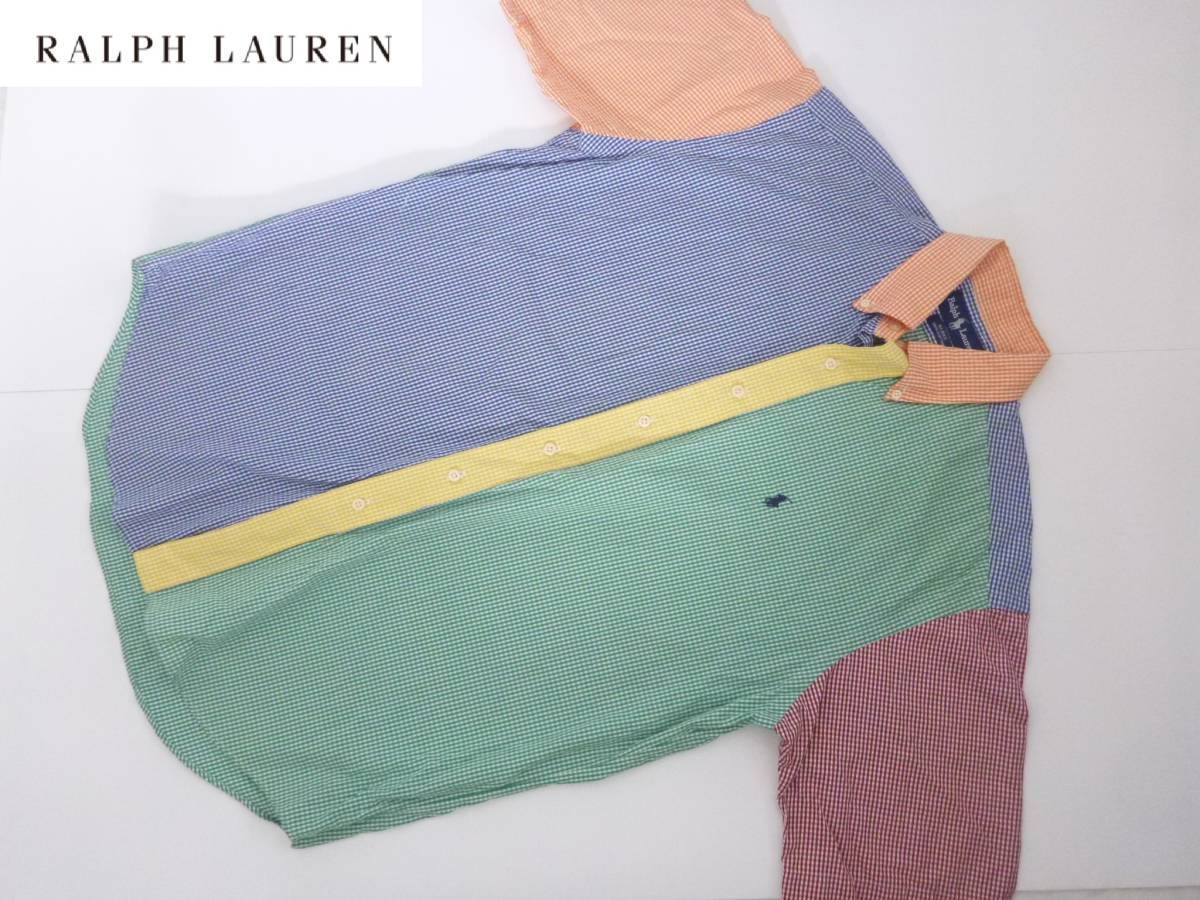 美品 ラルフローレン★ メンズ 半袖 カラフルシャツ S Mの方にも拍卖