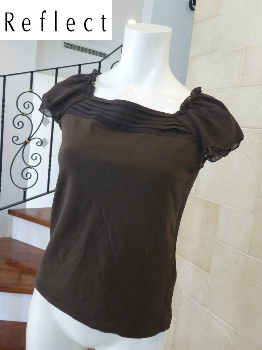 美品 Reflect|リフレクト ★茶 半袖 カットソー 9 M相当拍卖