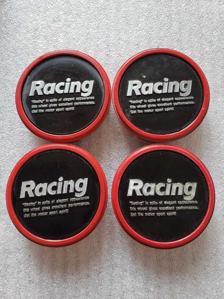 【134】ENKEI RACING エンケイ レーシング センターキャップ ブラック&レッド 4個♪♪拍卖