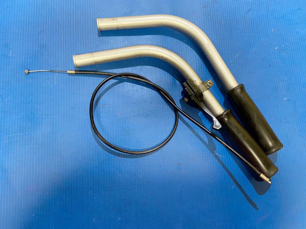 草刈機刈払機 部品パーツ 両手ハンドル パイプ径ハンドル径19mm 約83cmのワイヤー付 タナカ 丸山 三菱 ゼノア スチール 等へ拍卖