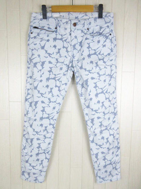 ギャップ GAP LEGGING JEAN パンツ ストレッチ 総柄 ジップ ライトグレー 28P拍卖