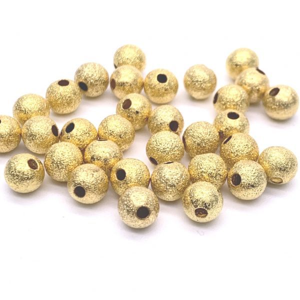 ハンドメイド クラフト パーツ 星屑ビーズ 6mm 30個 ゴールド拍卖