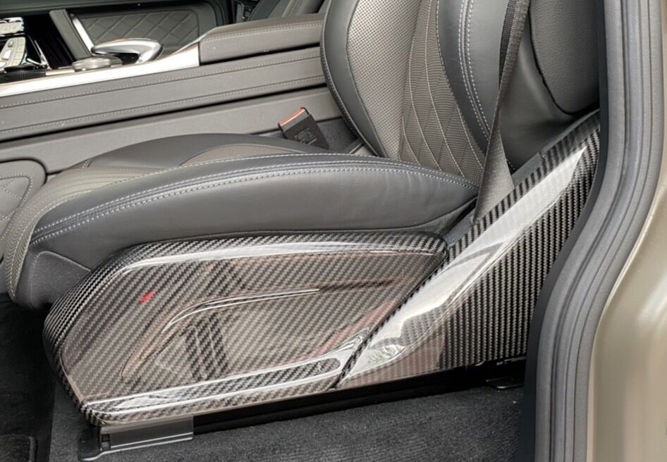 【M's】W463A BENZ AMG Gクラス (2018y-) 社外 カーボン シートサイドカバー 左右 (4ピース) G350d G400d G550 G63 ゲレンデ パネル 4710拍卖
