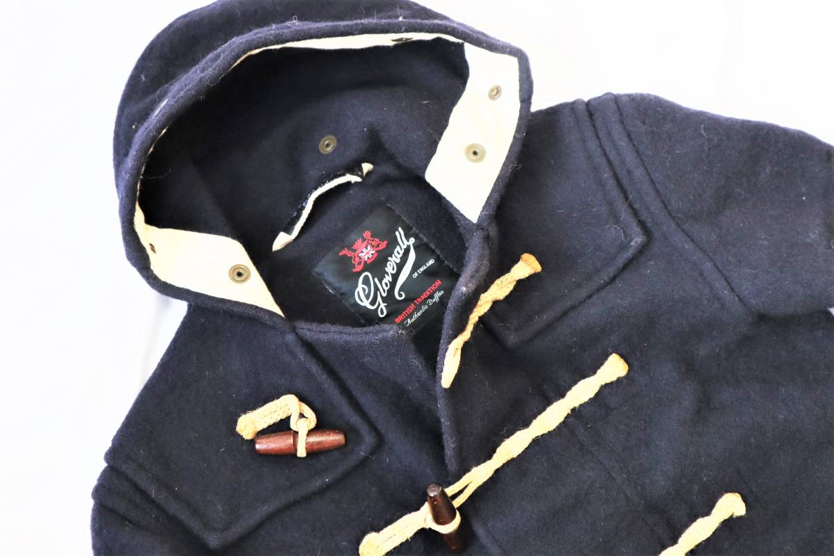 英国製 Gloverall グローバーオール ショートダッフルコート 紺 34 ヘリテージガーメンツ拍卖