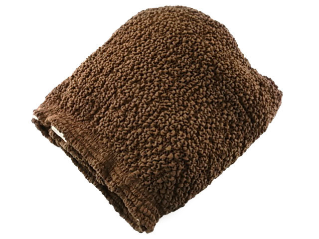 一体型 ソファーカバー ポコポコ素材 ジャガード織り 綿混素材 Mサイズ 2人掛け ブラウン拍卖