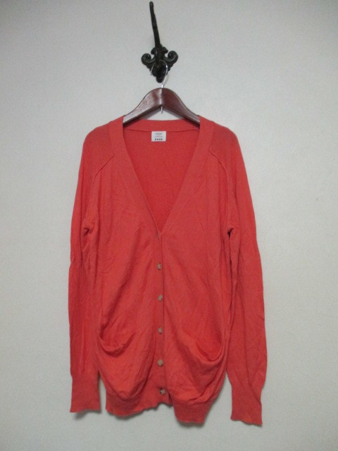 PLST プラステ オレンジピンクVネックカーディガン(USED)20822拍卖