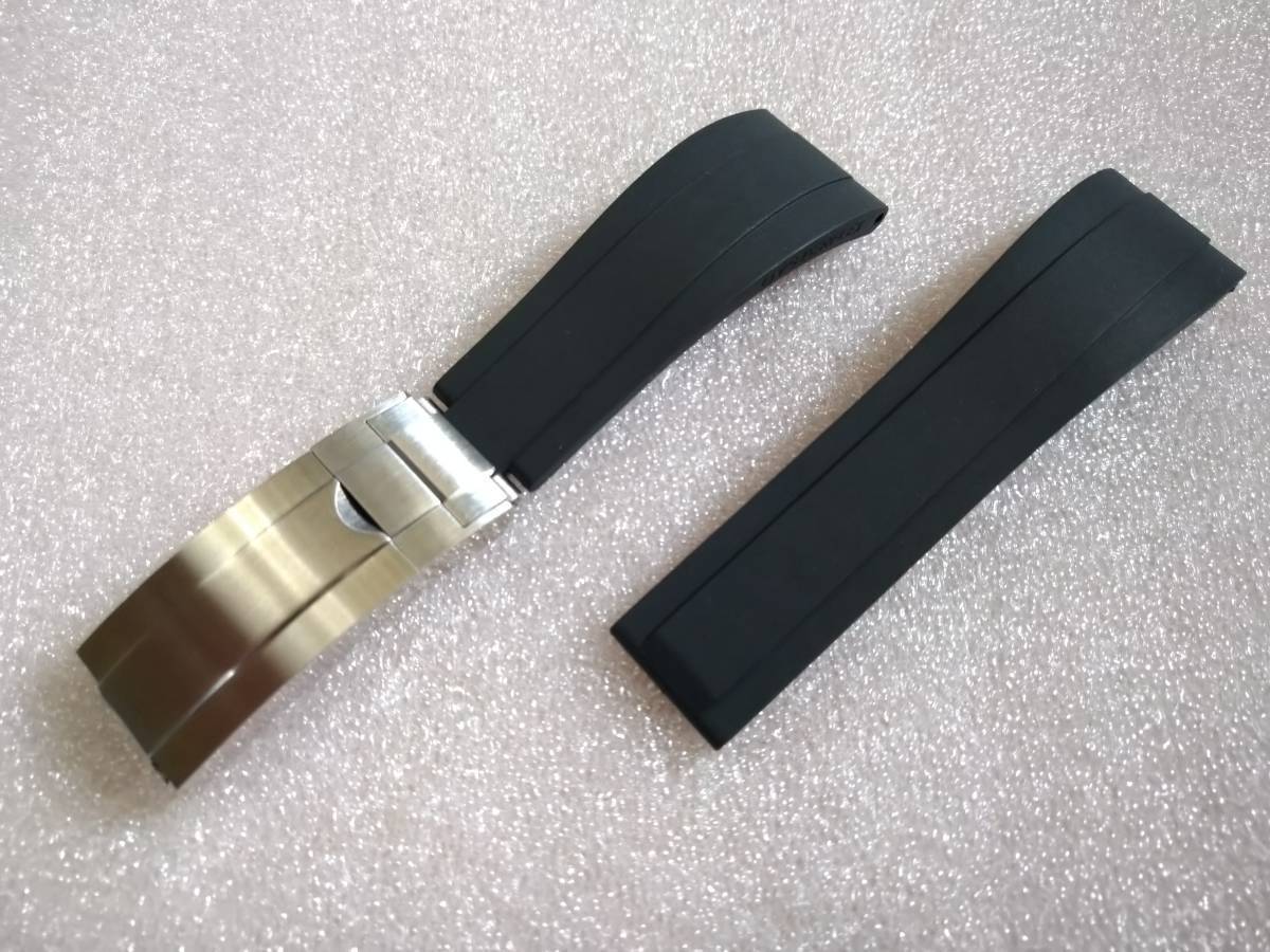 【新品】腕時計ラバーベルト ロレックス対応 ブラック 互換品(訳あり)拍卖