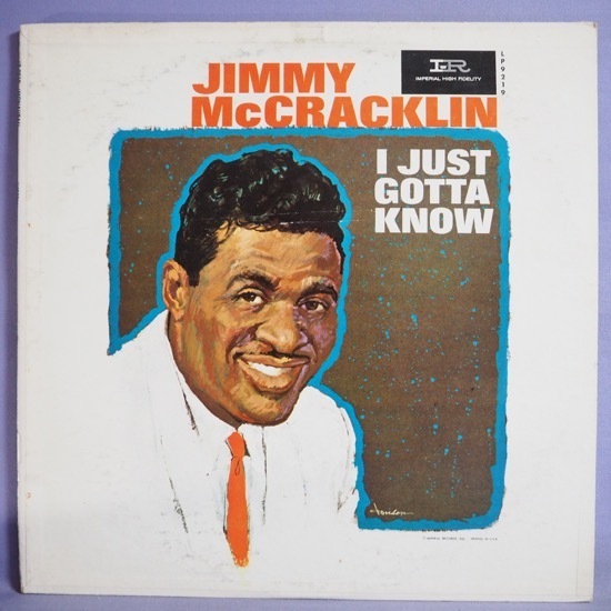 ■IMPERIAL '63年!★JIMMY MCCRACKLIN/I JUST GOTTA KNOW★送料無料(条件有り)多数出品中!★オリジナル名盤■拍卖