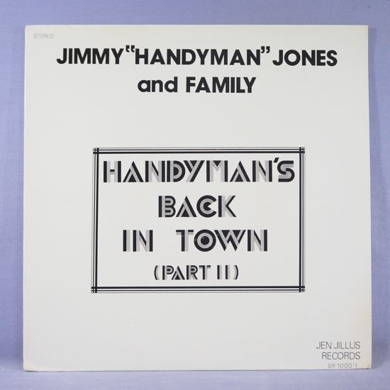 ■JEN JILLUSレコ! 美品! 白黒ジャケ!★JIMMY HANDYMAN JONES/BACK IN TOWN★送料無料(条件有り)多数出品中!★オリジナル名盤■拍卖