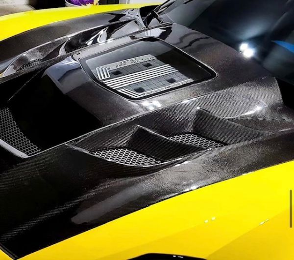 ★人気◆シボレー C7 コルベット グランスポーツ / Z06用 天窓タイプエアダクト付カーボンボンネット/ エンジンフード/IMP/ブラックセイル拍卖