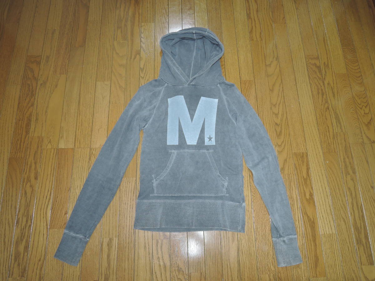 エム M スウェット パーカー S 薄手 プルオーバー MロゴLOGO ピグメント加工 TMT / M THANK YOU FRIENDS拍卖