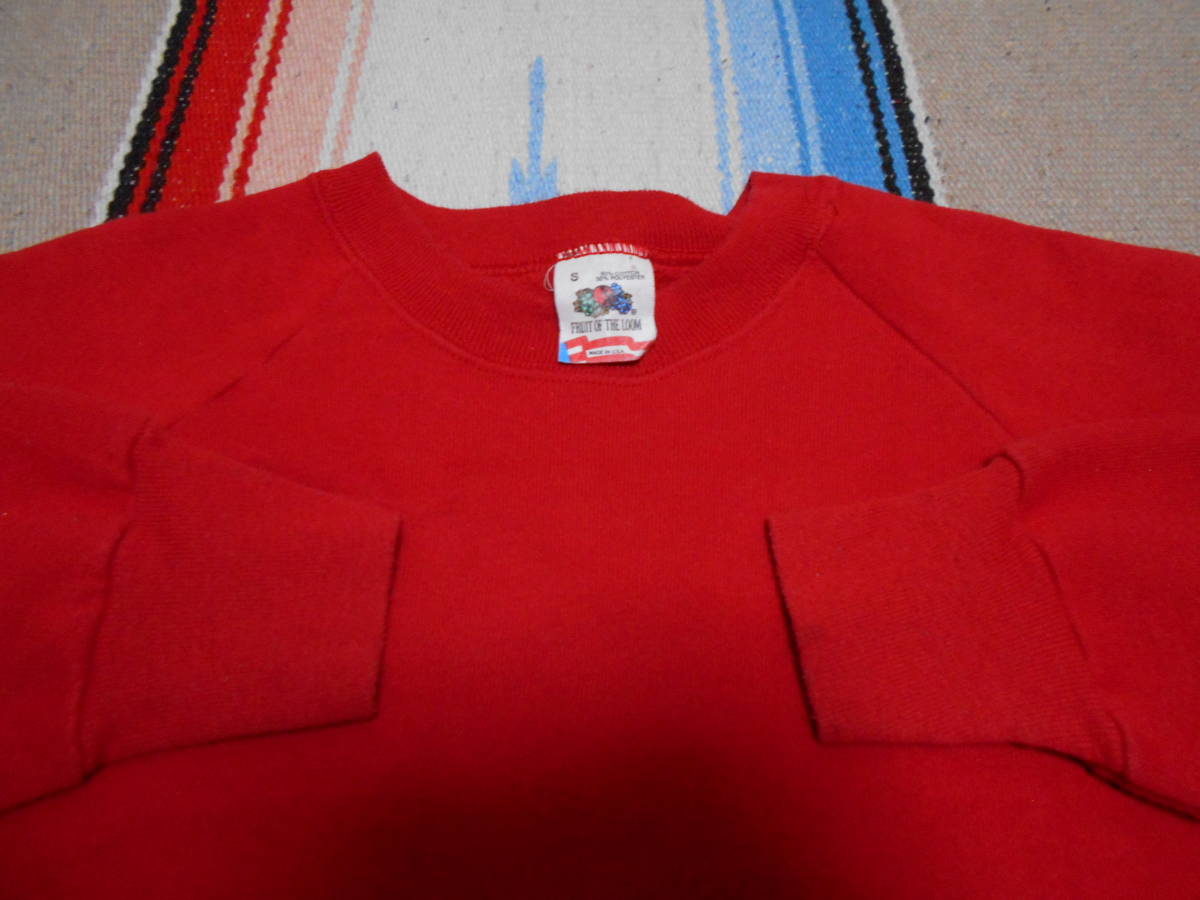 EARLY1980S FRUIT OF THE LOOM MADE IN USA VINTAGE ATHLETIC フルーツ ビンテージ ラグラン スウェット フットボール スケートボード拍卖