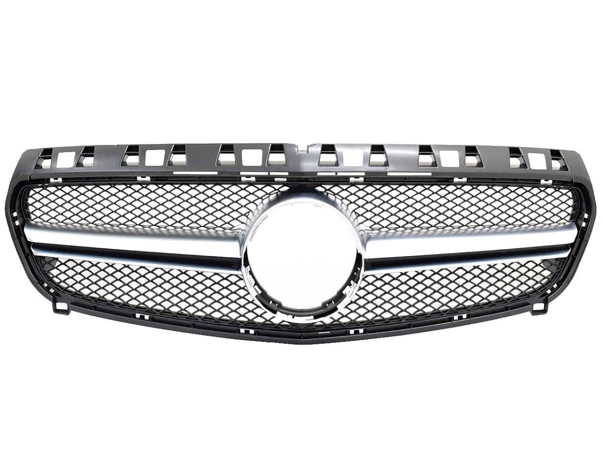 W176 グリル フロント シルバーフィン 前期 A45type メルセデス ベンツ Aクラス 国内発送 即納 カスタム フェイスチェンジ 外装 エアロ拍卖