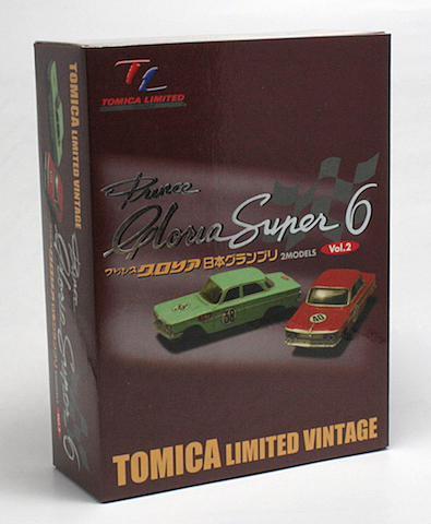 トミカリミテッドヴィンテージ 1/64 プリンスグロリア 日本グランプリ 2MODELS Vol.2拍卖