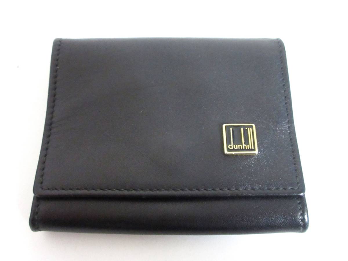 ダンヒル dunhill レザー コインケース 黒 ブラック yg485拍卖