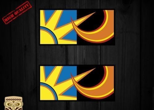 海外 限定品 送料込み バレンティーノ・ロッシ SUN MOON 100mm 2枚セット ステッカー拍卖