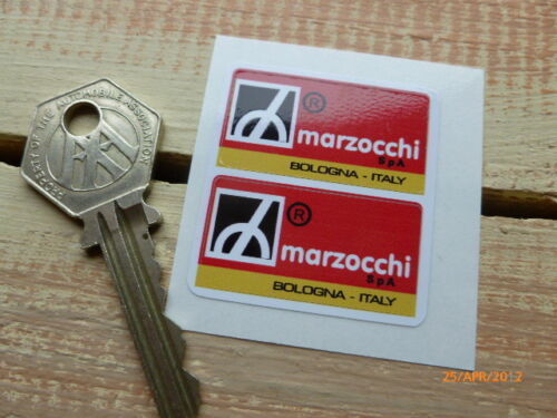 海外 限定品 送料込み MARZOCCHI Suspension STICKER マルゾッキ ステッカー デカール バイク 2枚セット 40mm × 20mm ステッカー拍卖