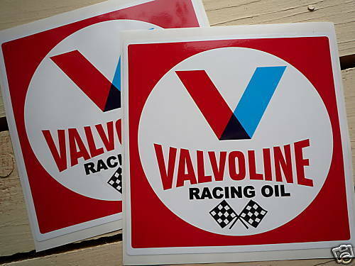 海外 限定品 送料込み VALVOLINE OIL STICKER DECAL バルボリン ステッカー シール デカール 100mm 2枚セット ステッカー拍卖