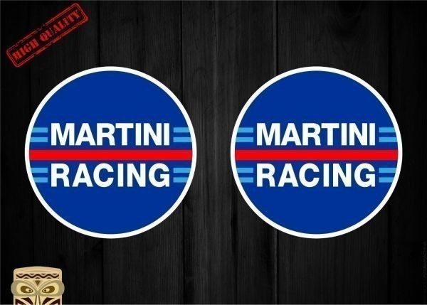 海外 限定品 送料込み マルティーニ レーシング MARTINI RACING c 70mm 2枚セット ステッカー拍卖