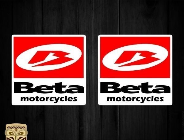 海外 限定品 送料込み ベータ レーシング BETA RACING MOTORCYCLES 50mm 2枚セット ステッカー拍卖